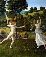 欧洲12-19世纪油画六_GHERARDO di Giovanni - The Combat of Love and Chastity